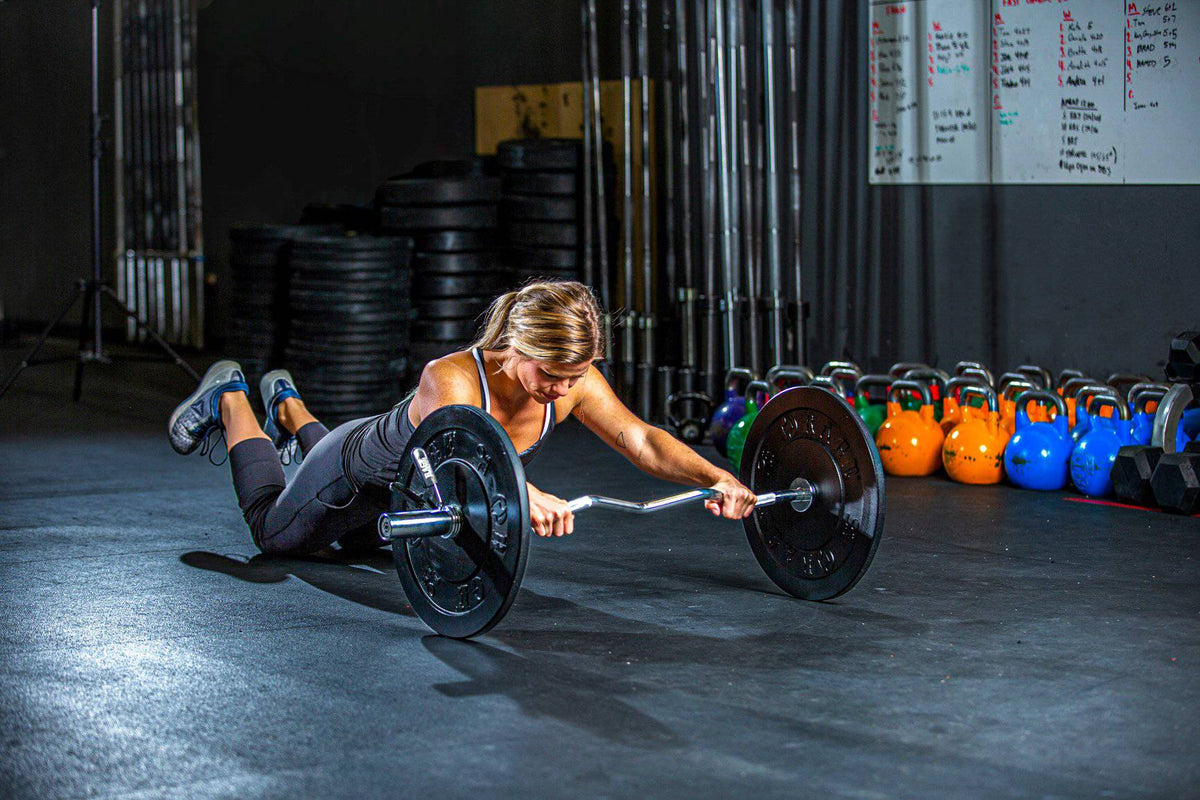 Rage Fitness 47" Olympic EZ Curl Bar – 400 lb Capacity, 2" Sleeves