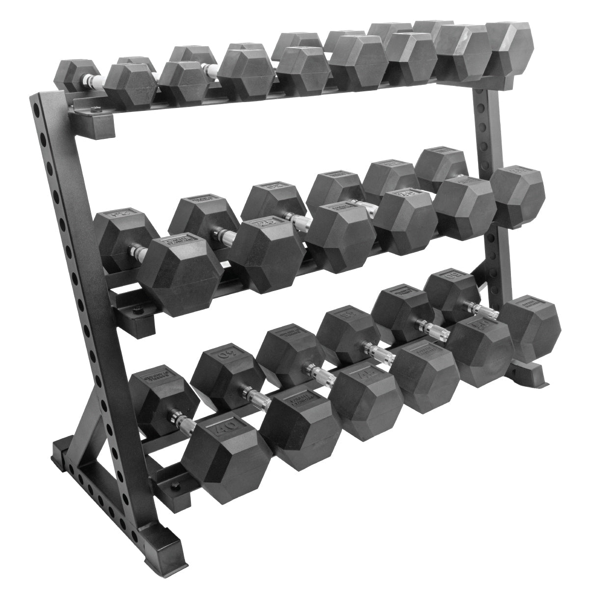 Barbell Standard Rubber Hex Dumbbell Sets – Heavy-Duty Rubber Coated Dumbbells with Ergonomic Knurled Handles and Lifetime Warranty
