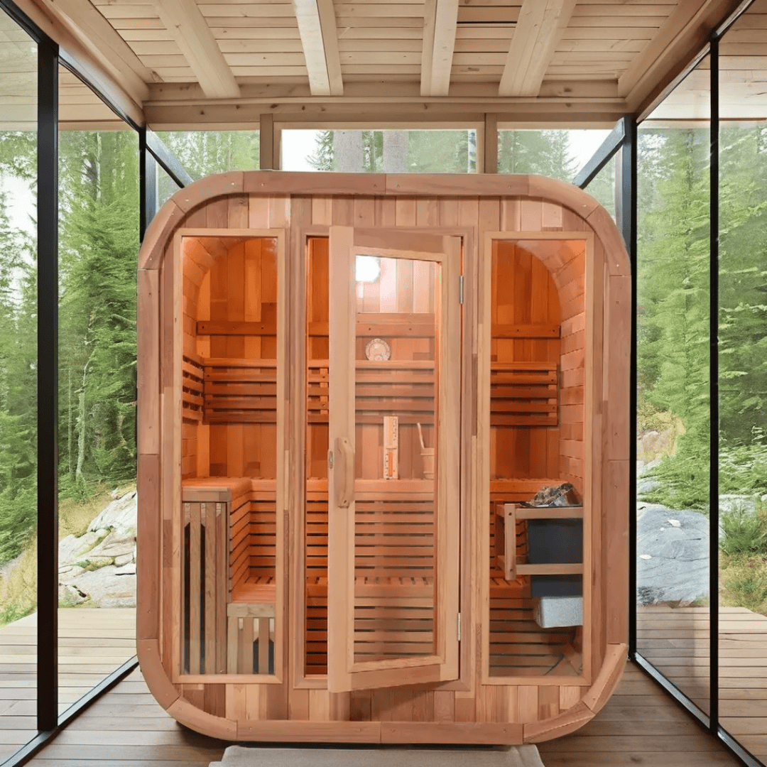 Handmade Traditional White Pine Sauna with 9kW Heater & Complete Accessory Kit