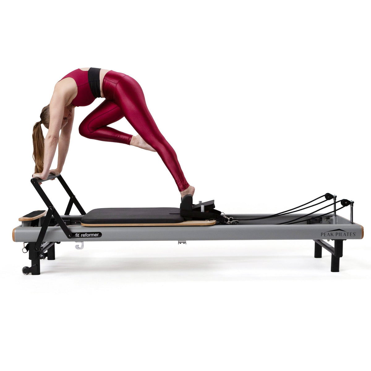 Peak Pilates fit™ Reformer with Long/Short Box – Studio-Height Pilates Reformer