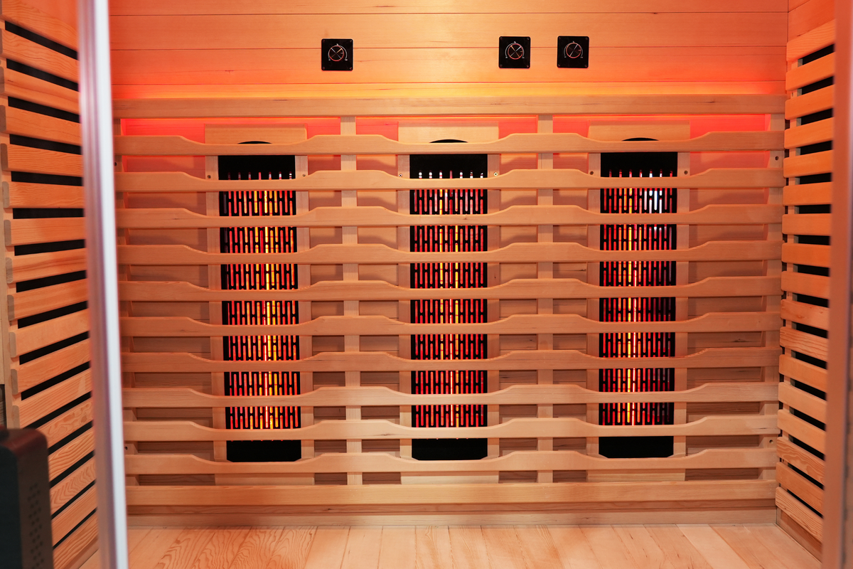 Blisspod Venetian RED 3-Person Full Spectrum Infrared Sauna with Red Light &amp; WiFi