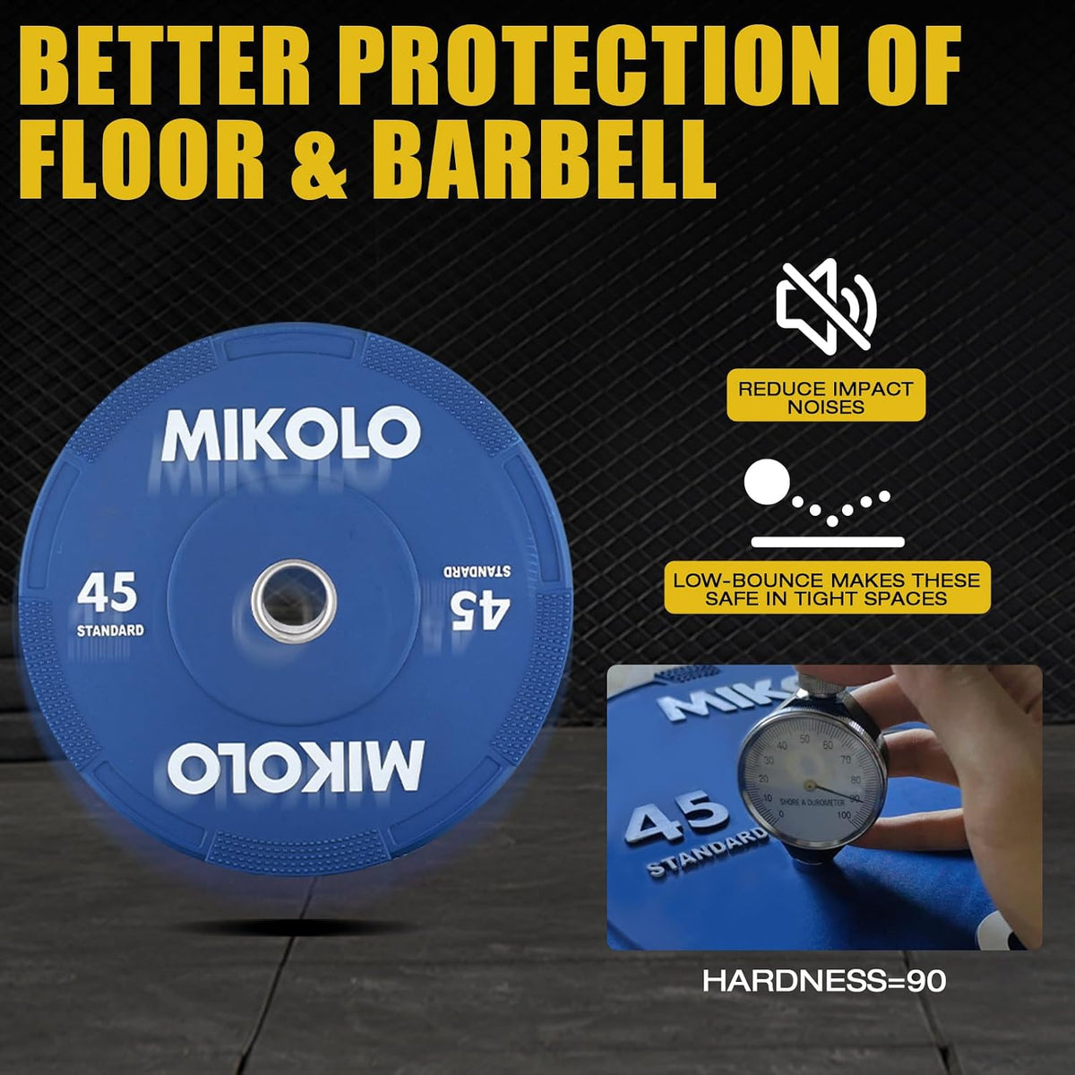 Olympic Weight Plates, 2-Inch Rubber Weight Plates with Steel Insert, Bumper Plates for Strength Training, Weight Plate
