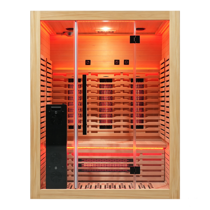 Blisspod Venetian RED 3-Person Full Spectrum Infrared Sauna with Red Light &amp; WiFi