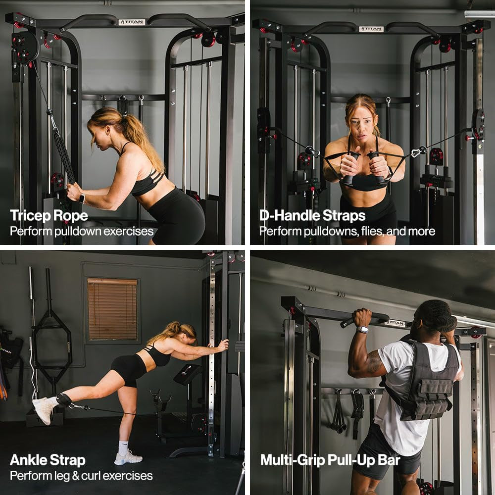 Functional Trainer, Cable Crossover Machine, 200 LB Double Stack