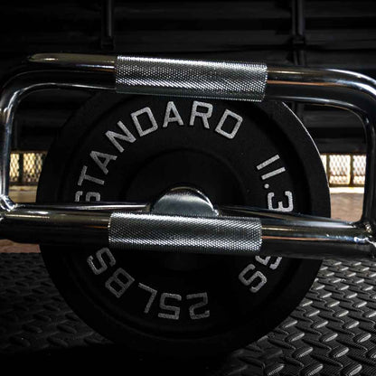 Barbell Standard Olympic Weight Plates – Cast Iron Plates with Matte Black Powder Coat Finish and Easy-Grip Design