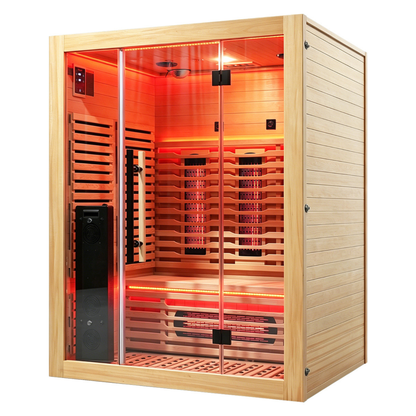 Blisspod Venetian RED 3-Person Full Spectrum Infrared Sauna with Red Light &amp; WiFi
