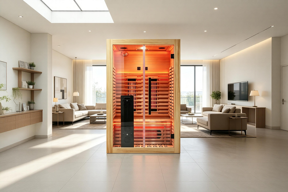 Blisspod Venetian RED 2-Person Full Spectrum Infrared Sauna with Red Light & WiFi