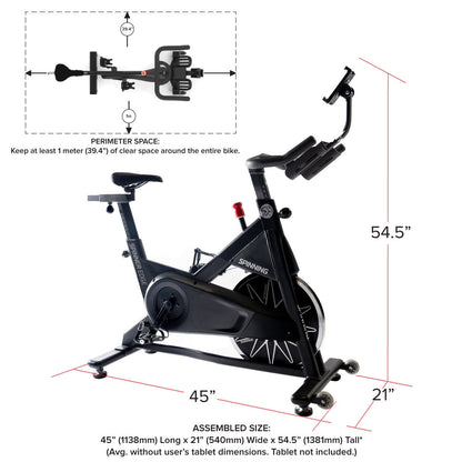 Spinning Edge Connected Spinner Bike – Adjustable Home Indoor Cycle