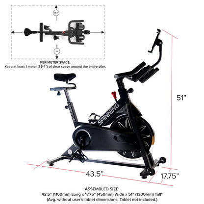 Spinning Pace Connected Spinner Bike – Comfort Saddle Indoor Cycle