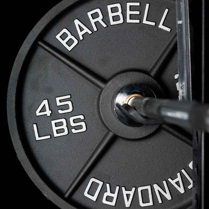 Barbell Standard Olympic Weight Plate Sets – Cast Iron Weight Plates with 2% Weight Tolerance and Black Powder Coat Finish