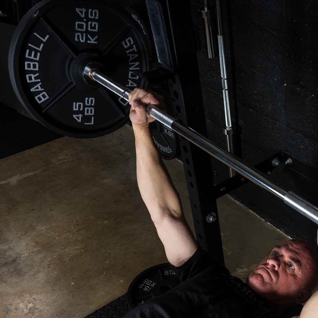 Barbell Standard Olympic Weight Plates – Cast Iron Plates with Matte Black Powder Coat Finish and Easy-Grip Design