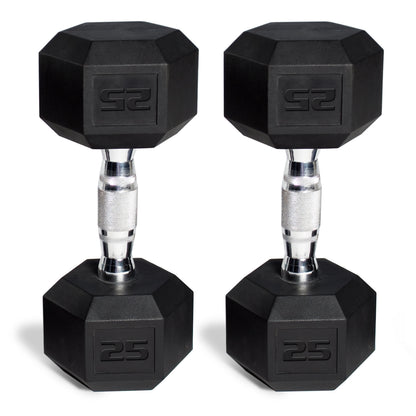150 Lb Coated Rubber Hex Dumbbell Weight Set with A-Frame Rack, Black