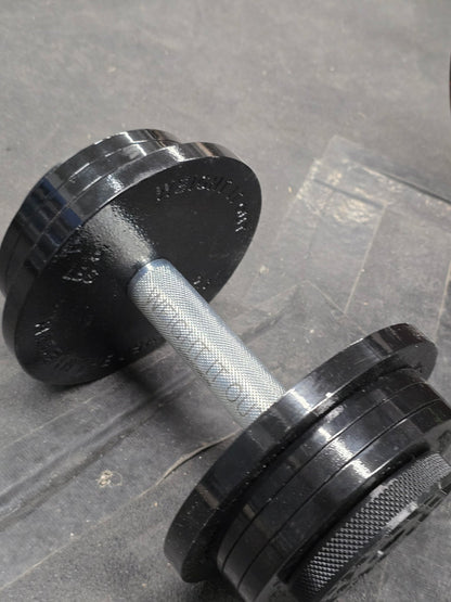 Standard 1" Cast Iron Loadable Adjustable Dumbbell Sets – 110 lb, 190 lb &amp; 270 lb