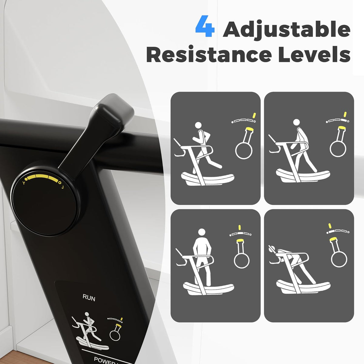 Sturdy Curved Manual Treadmill, Non Electric Motorized Treadmill