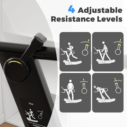 Sturdy Curved Manual Treadmill, Non Electric Motorized Treadmill