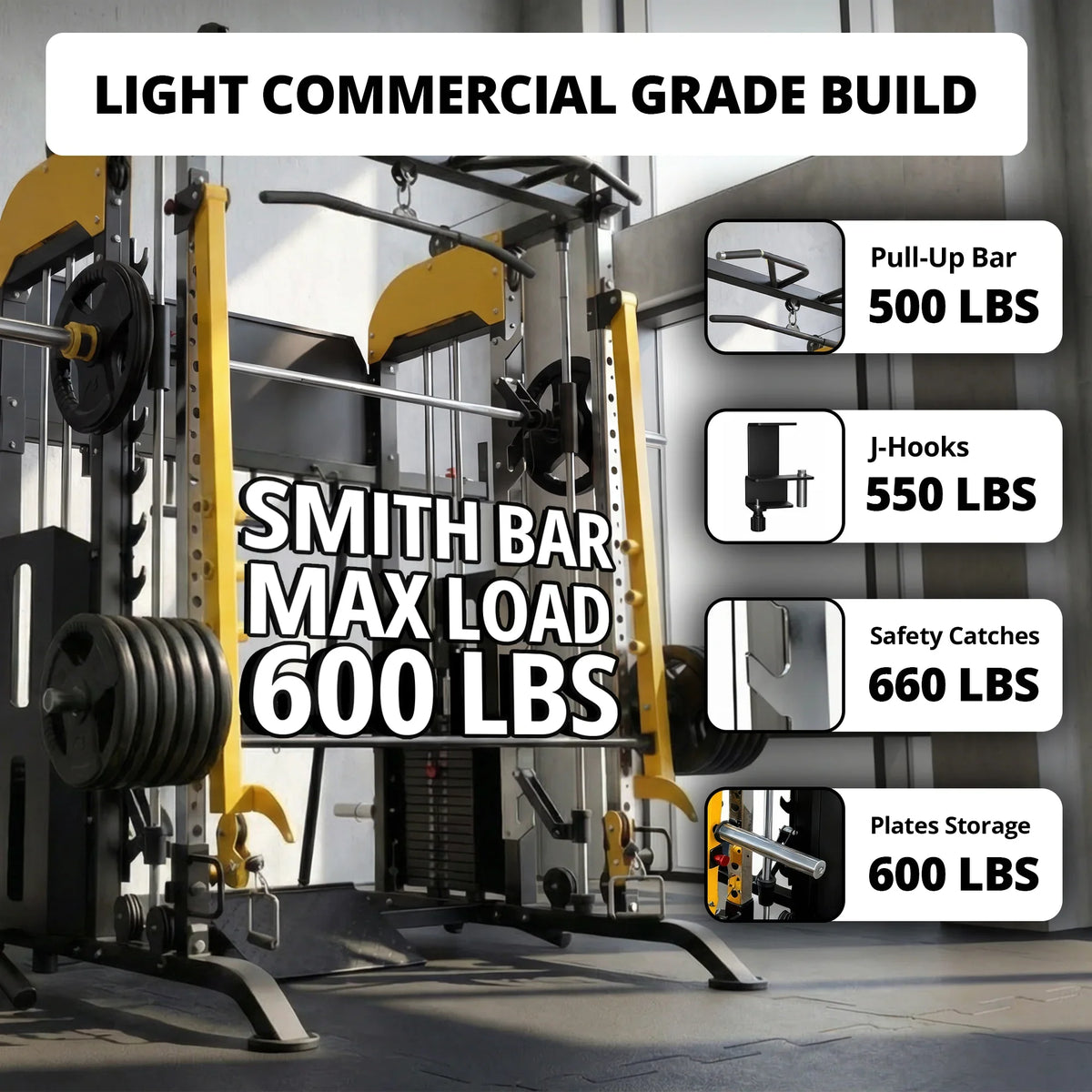 FSR90 All-In-One Smith Machine, Functional Trainer & Squat Rack (New)