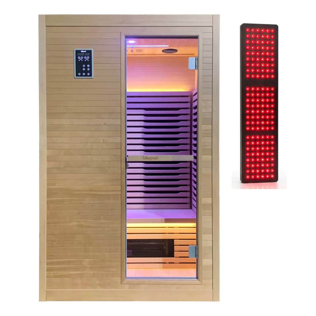 Blisspod Helsinki 2-Person Full Spectrum Infrared Sauna with Red Light