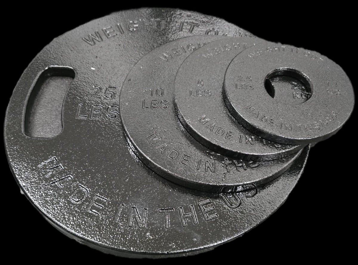 Cast Iron Machined Olympic Weight Plate Sets – 175 lb, 265 lb & 355 lb