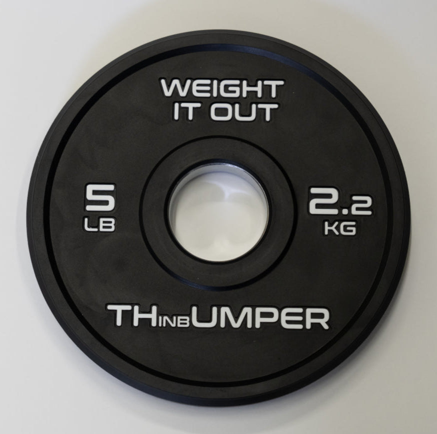 'Thumper' Thin Bumper Weight Plate Pairs – Ultra-Thin Polyurethane Olympic Plates