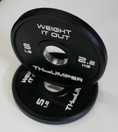 'Thumper' Thin Bumper Weight Plate Pairs – Ultra-Thin Polyurethane Olympic Plates