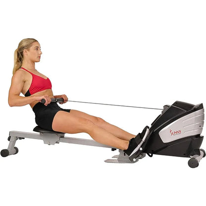 Sunny Health &amp; Fitness Magnetic Rowing Machine – 8-Level Resistance