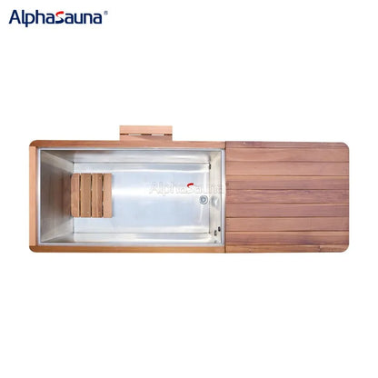 Cedar Hot &amp; Cold Plunge Tub – Stainless Steel, 1.5HP Chiller