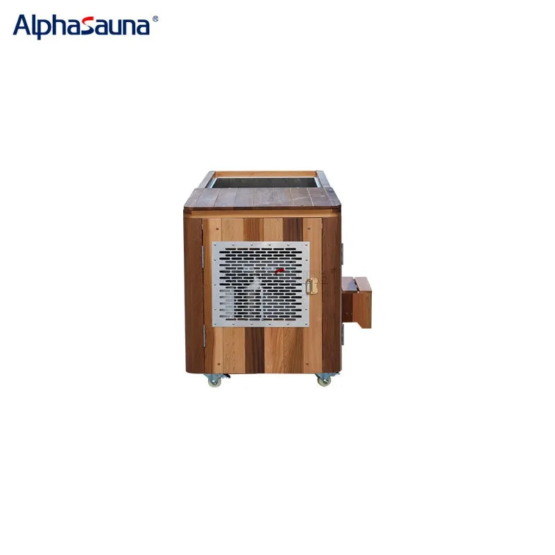 Cedar Hot &amp; Cold Plunge Tub – Stainless Steel, 1.5HP Chiller