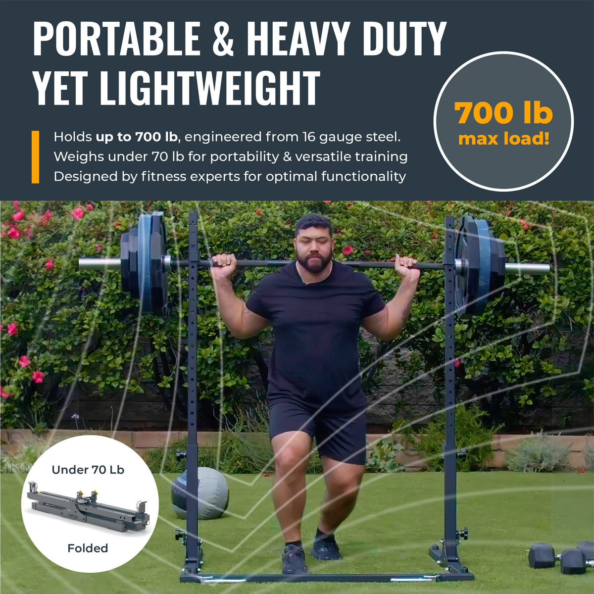 Verse Agile Rack PRO – Portable Folding Squat Rack