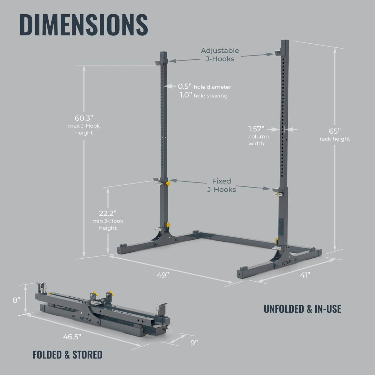 Verse Agile Rack PRO – Portable Folding Squat Rack