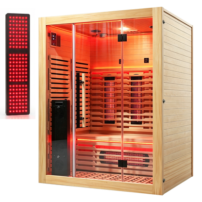 Blisspod Venetian RED 3-Person Full Spectrum Infrared Sauna with Red Light &amp; WiFi