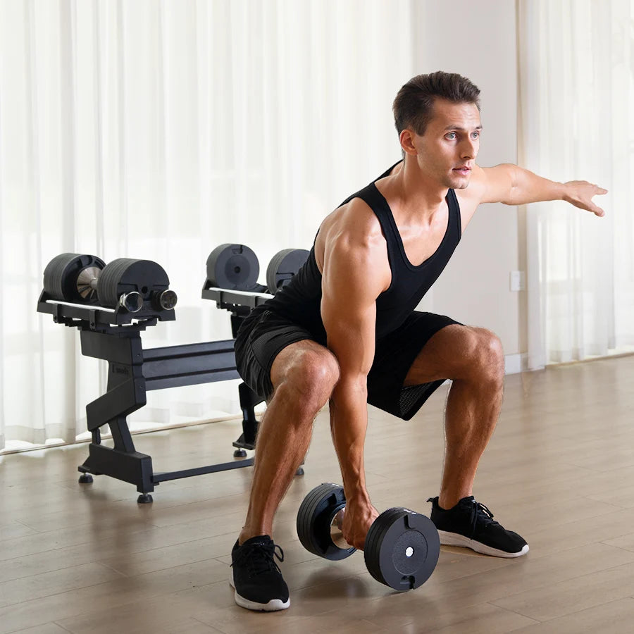 AD80 Drop-Proof Cast Iron Adjustable Dumbbells 80 LB