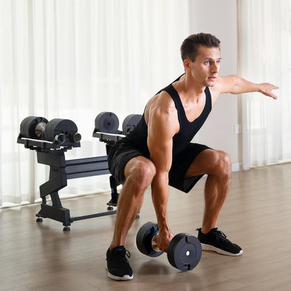 AD80 Drop-Proof Cast Iron Adjustable Dumbbells 80 LB