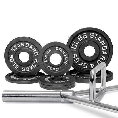 Barbell Standard Specialty Bar &amp; Weight Set Bundle Builder – Custom Olympic Weight Plate Sets with EZ Curl, Hex Trap, Swiss Multigrip and Loadable Dumbbell Bars