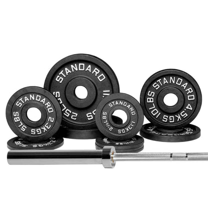 Barbell Standard Olympic Barbell &amp; Weight Set Bundle Builder – Customizable Barbell and Weight Plate Packages for Home &amp; Commercial Gyms