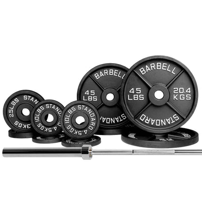 Barbell Standard Olympic Barbell &amp; Weight Set Bundle Builder – Customizable Barbell and Weight Plate Packages for Home &amp; Commercial Gyms