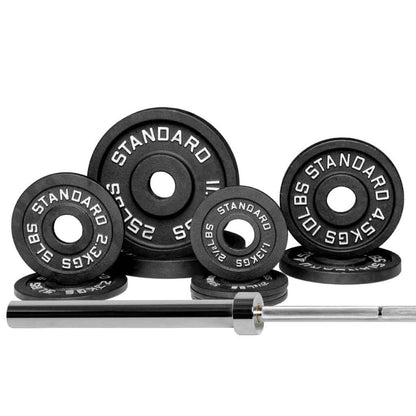 Barbell Standard Olympic Barbell &amp; Weight Set Bundle Builder – Customizable Barbell and Weight Plate Packages for Home &amp; Commercial Gyms