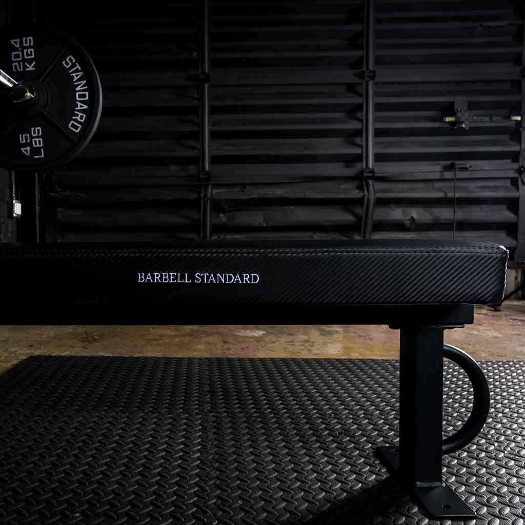 Barbell Standard Competition Flat Weight Bench – 1,000 lb Capacity Heavy-Duty Powerlifting Bench with 4-Inch Pad