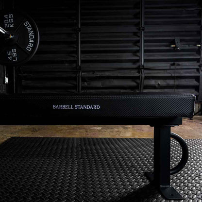 Barbell Standard Competition Flat Weight Bench – 1,000 lb Capacity Heavy-Duty Powerlifting Bench with 4-Inch Pad
