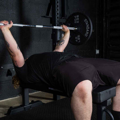 Barbell Standard Competition Flat Weight Bench – 1,000 lb Capacity Heavy-Duty Powerlifting Bench with 4-Inch Pad