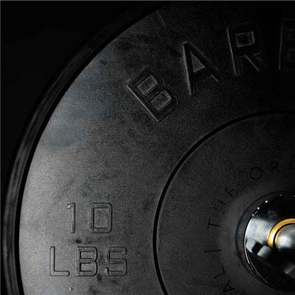 Barbell Standard Olympic Bumper Plates – High-Density Natural Rubber Weight Plates with Low Bounce and 2% Weight Tolerance