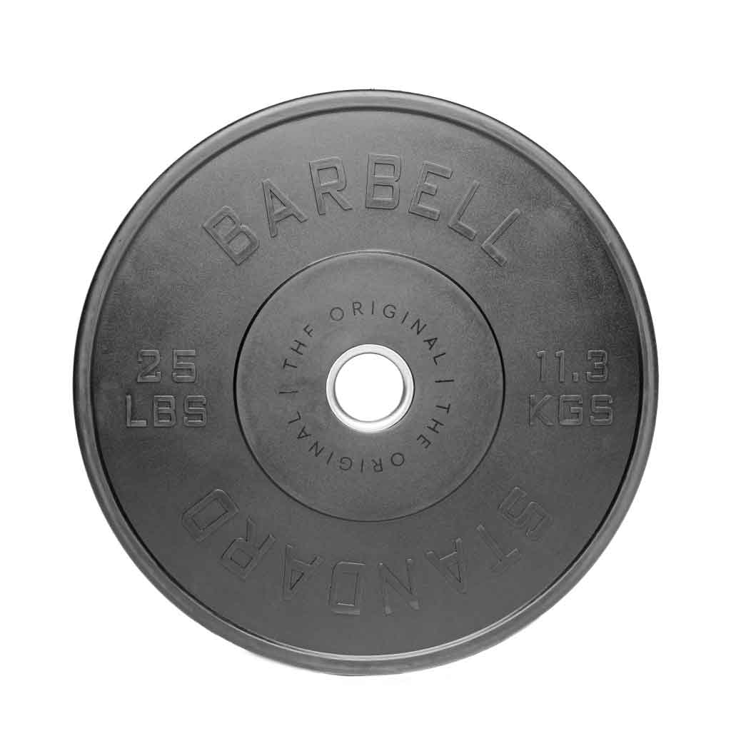 Barbell Standard Olympic Bumper Plates – High-Density Natural Rubber Weight Plates with Low Bounce and 2% Weight Tolerance