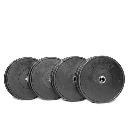 Barbell Standard Olympic Bumper Plates – High-Density Natural Rubber Weight Plates with Low Bounce and 2% Weight Tolerance