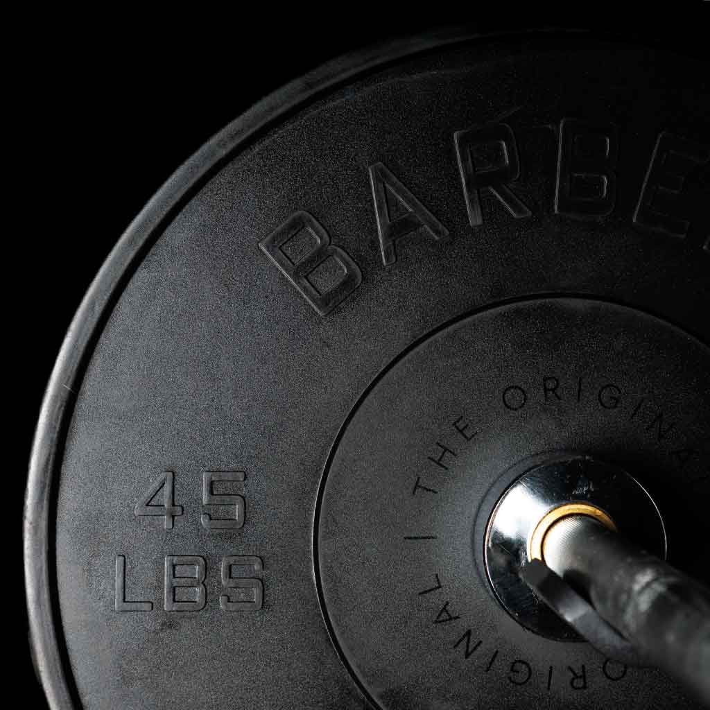 Barbell Standard Olympic Bumper Plates – High-Density Natural Rubber Weight Plates with Low Bounce and 2% Weight Tolerance
