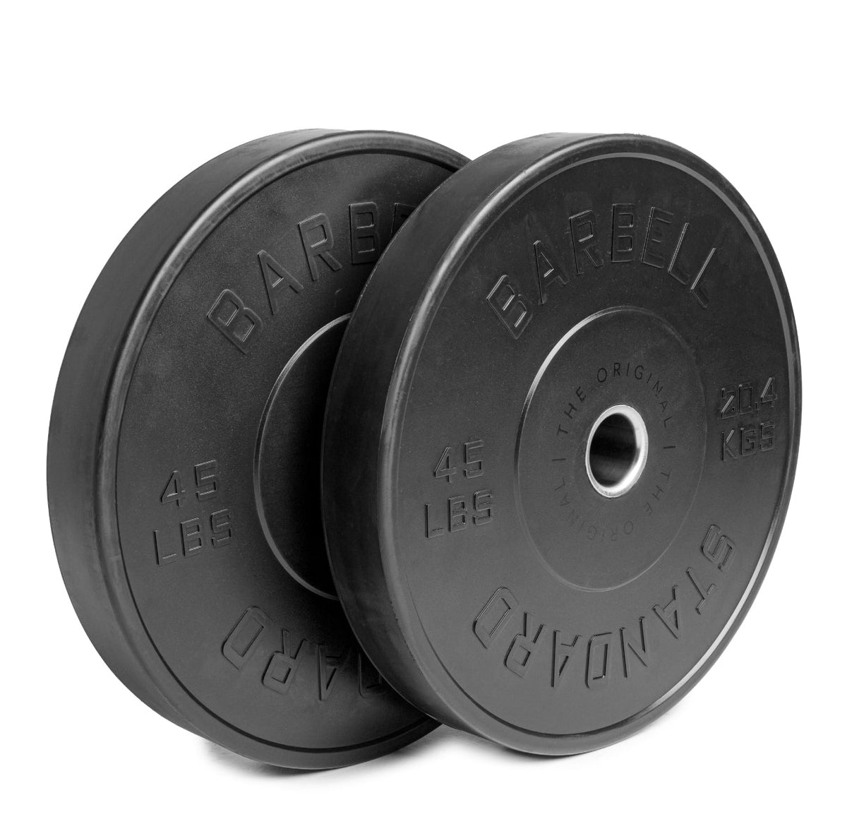 Barbell Standard Olympic Bumper Plates – High-Density Natural Rubber Weight Plates with Low Bounce and 2% Weight Tolerance