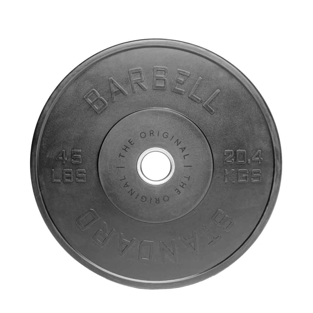 Barbell Standard Olympic Bumper Plates – High-Density Natural Rubber Weight Plates with Low Bounce and 2% Weight Tolerance