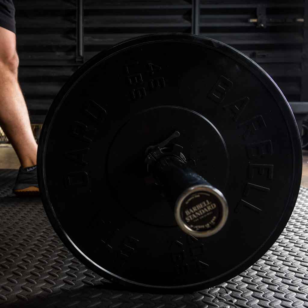 Barbell Standard Olympic Bumper Plates – High-Density Natural Rubber Weight Plates with Low Bounce and 2% Weight Tolerance