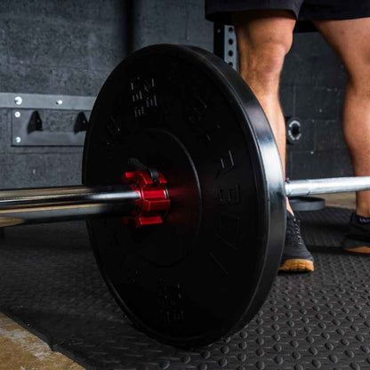 Barbell Standard Olympic Bumper Plates – High-Density Natural Rubber Weight Plates with Low Bounce and 2% Weight Tolerance