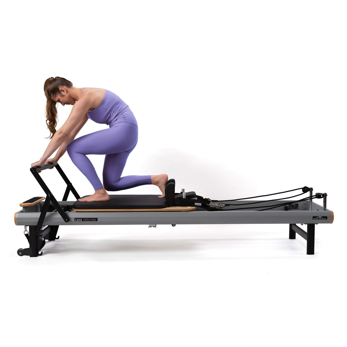 Peak Pilates casa™ Reformer with Long/Short Box – Compact Home Pilates Reformer
