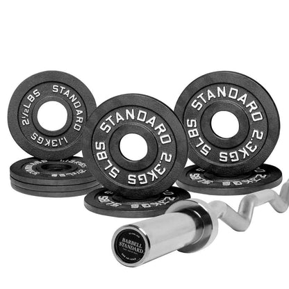 Barbell Standard Specialty Bar &amp; Weight Set Bundle Builder – Custom Olympic Weight Plate Sets with EZ Curl, Hex Trap, Swiss Multigrip and Loadable Dumbbell Bars