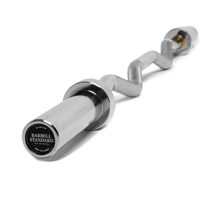 Barbell Standard Olympic EZ Curl Bar – 206,000 PSI Steel Curl Bar with Bronze Bushings and 380 lb Capacity